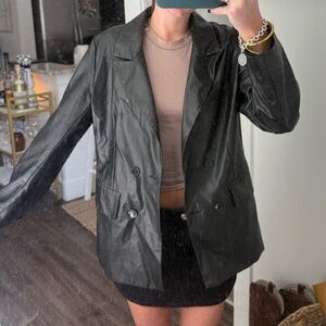 Princess Polly Black Double-Breasted Blazer